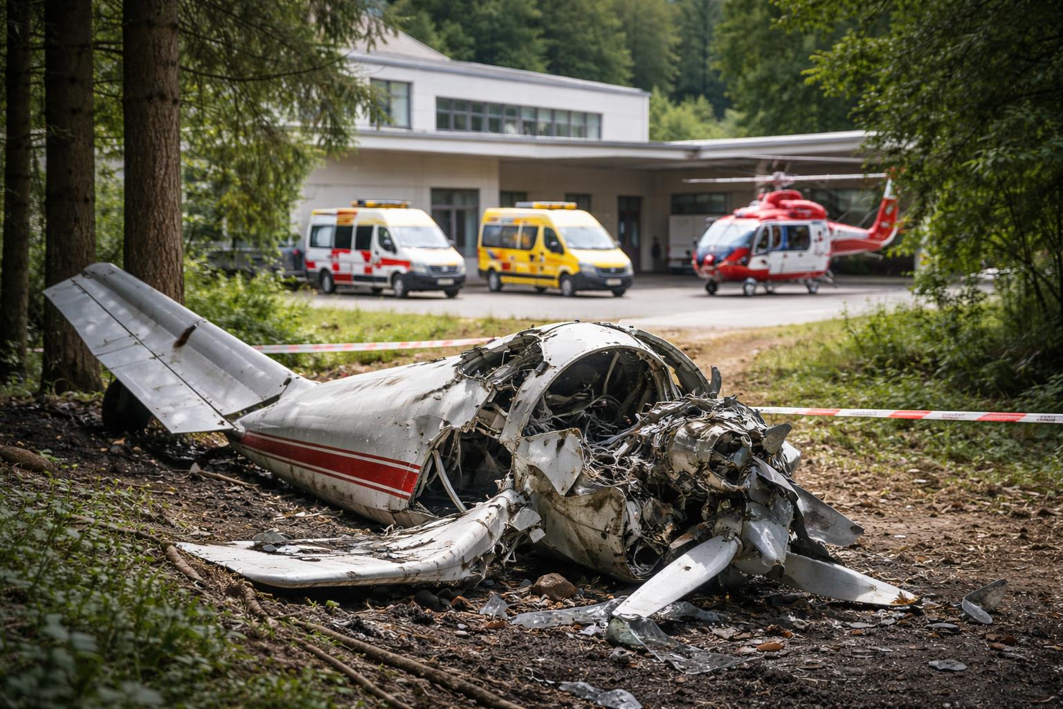 Redaktionelle Szene zum Thema „15-Jährige nach Flugzeugabsturz in Gaming aus Spital entlassen“