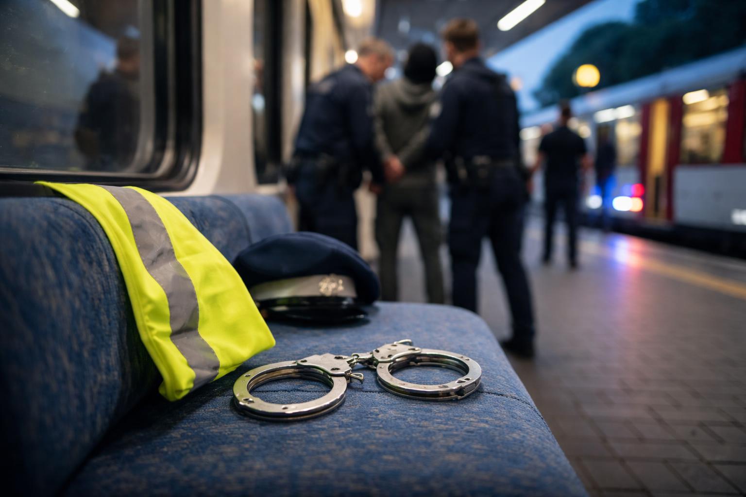 Redaktionelle Szene zum Thema „17-Jährige verfolgt Belästiger im Zug und sorgt für Festnahme“