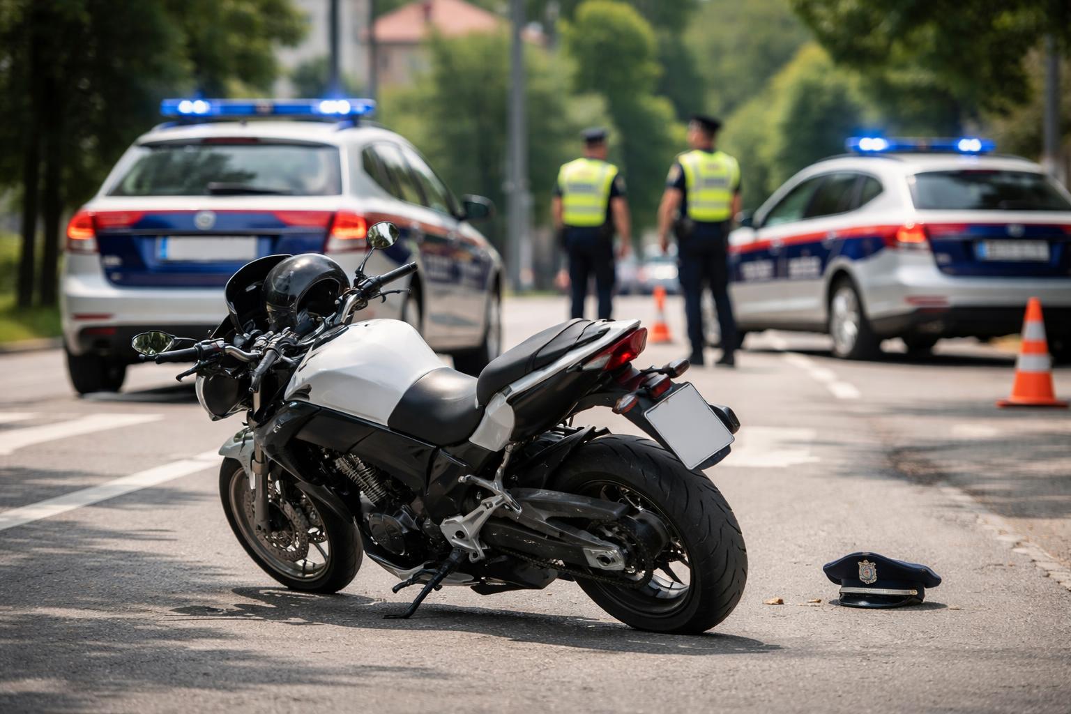 Redaktionelle Szene zum Thema „17-Jähriger in Graz zieht Polizisten mit Motorrad mehrere Meter mit“