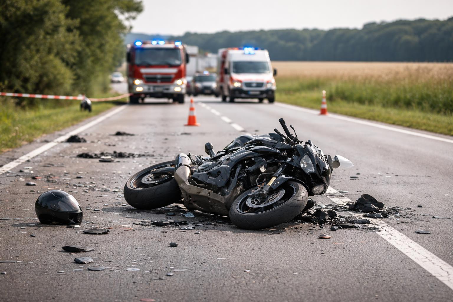 Redaktionelle Szene zum Thema „25-jähriger Wiener stirbt bei Motorradunfall in Niederösterreich“