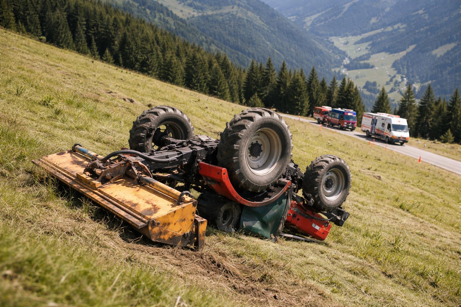 Redaktionelle Szene zum Thema „28-Jähriger stirbt bei Traktorunfall am Hauser Kaibling“