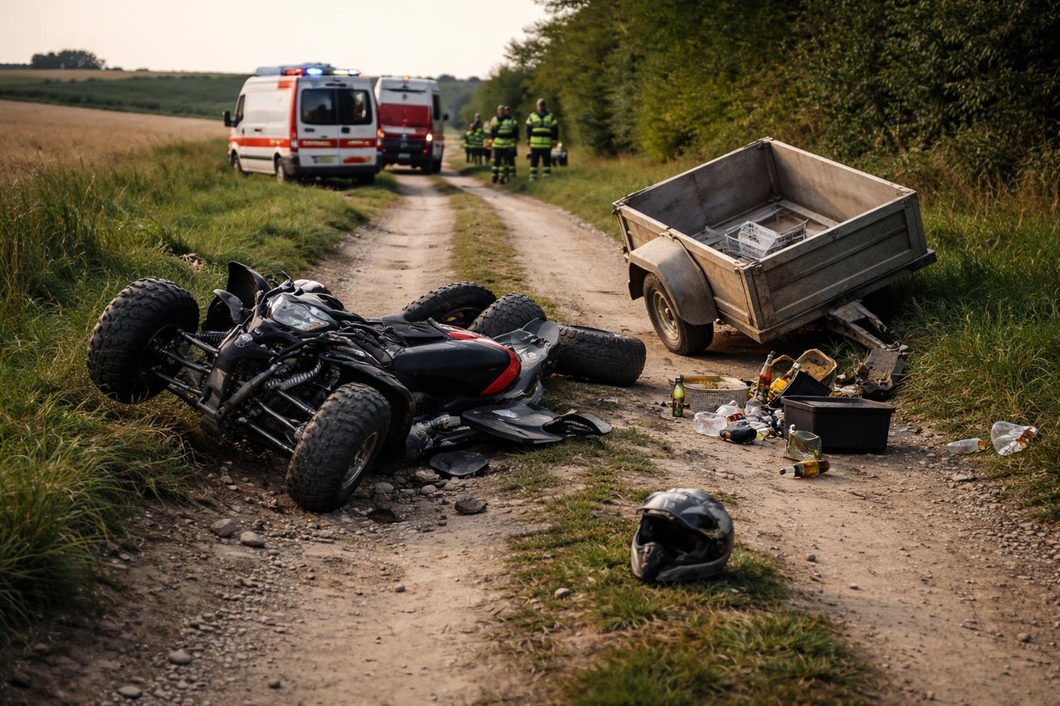 Redaktionelle Szene zum Thema „29-Jähriger stirbt bei Unfall mit Quad-Anhänger in Niederösterreich“