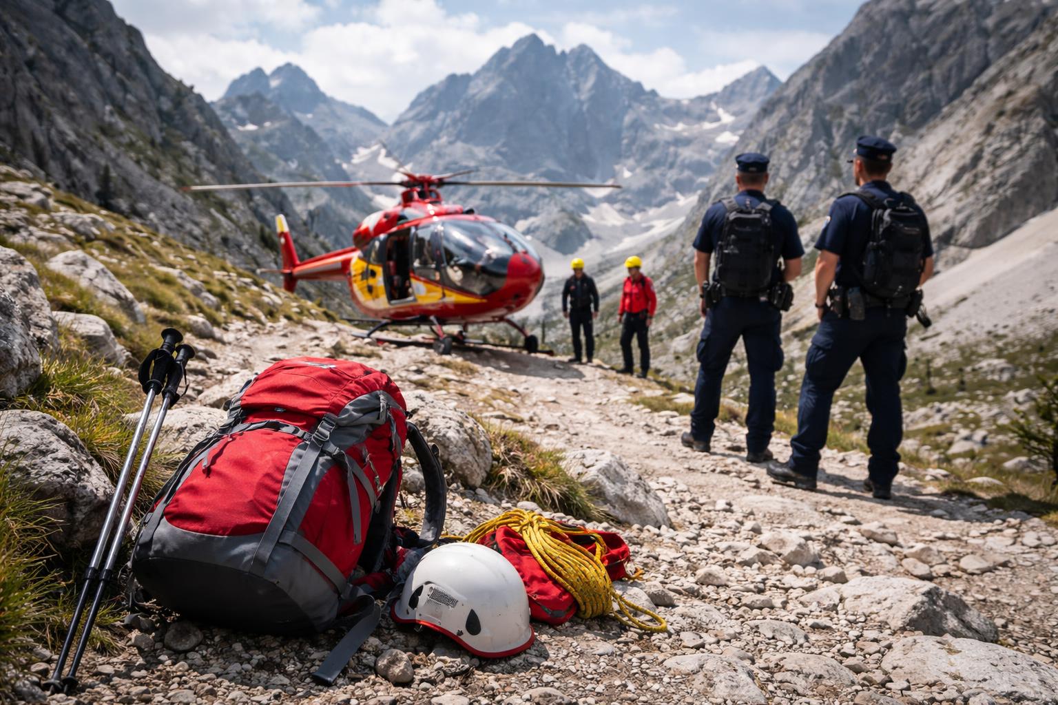 Redaktionelle Szene zum Thema „37-jährige Deutsche stirbt bei Bergtour im Karwendelgebirge“