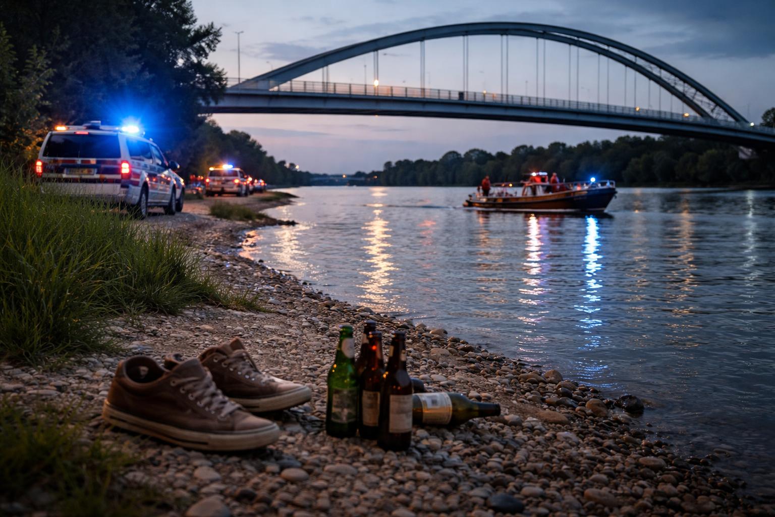 Redaktionelle Szene zum Thema „41-Jähriger stirbt nach Sprung von Fußgängerbrücke in die Neue Donau“