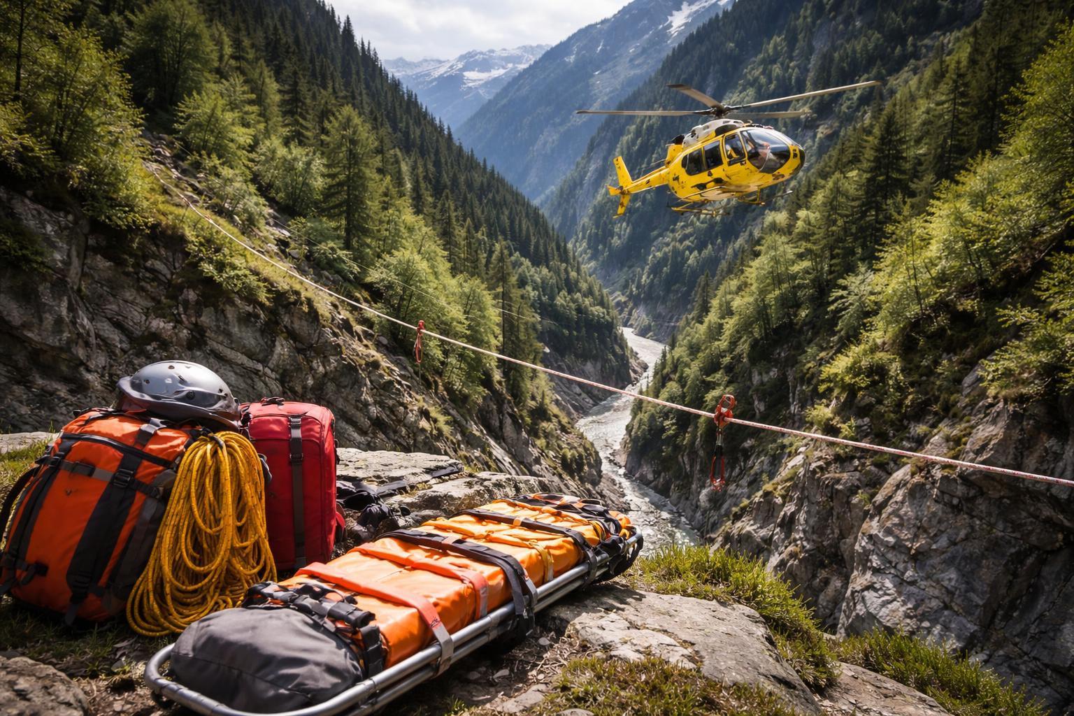 Redaktionelle Szene zum Thema „76-Jähriger im Zillertal bei Absturz schwer verletzt“