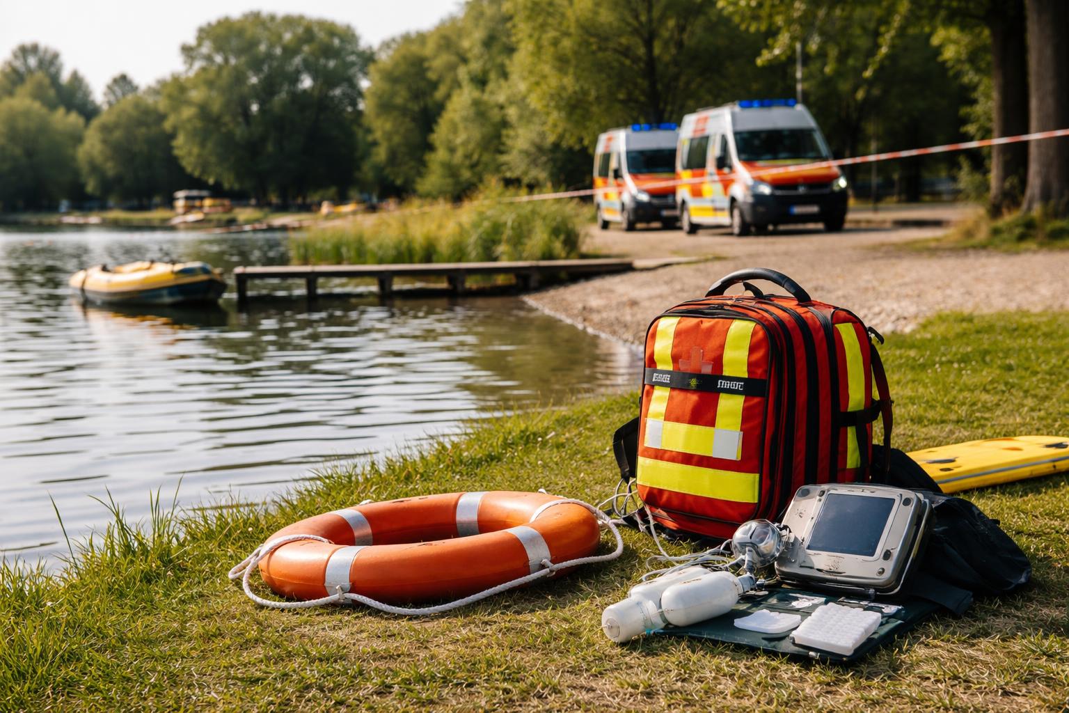 Redaktionelle Szene zum Thema „83-jährige Frau stirbt nach Badeunfall im Neufelder See“