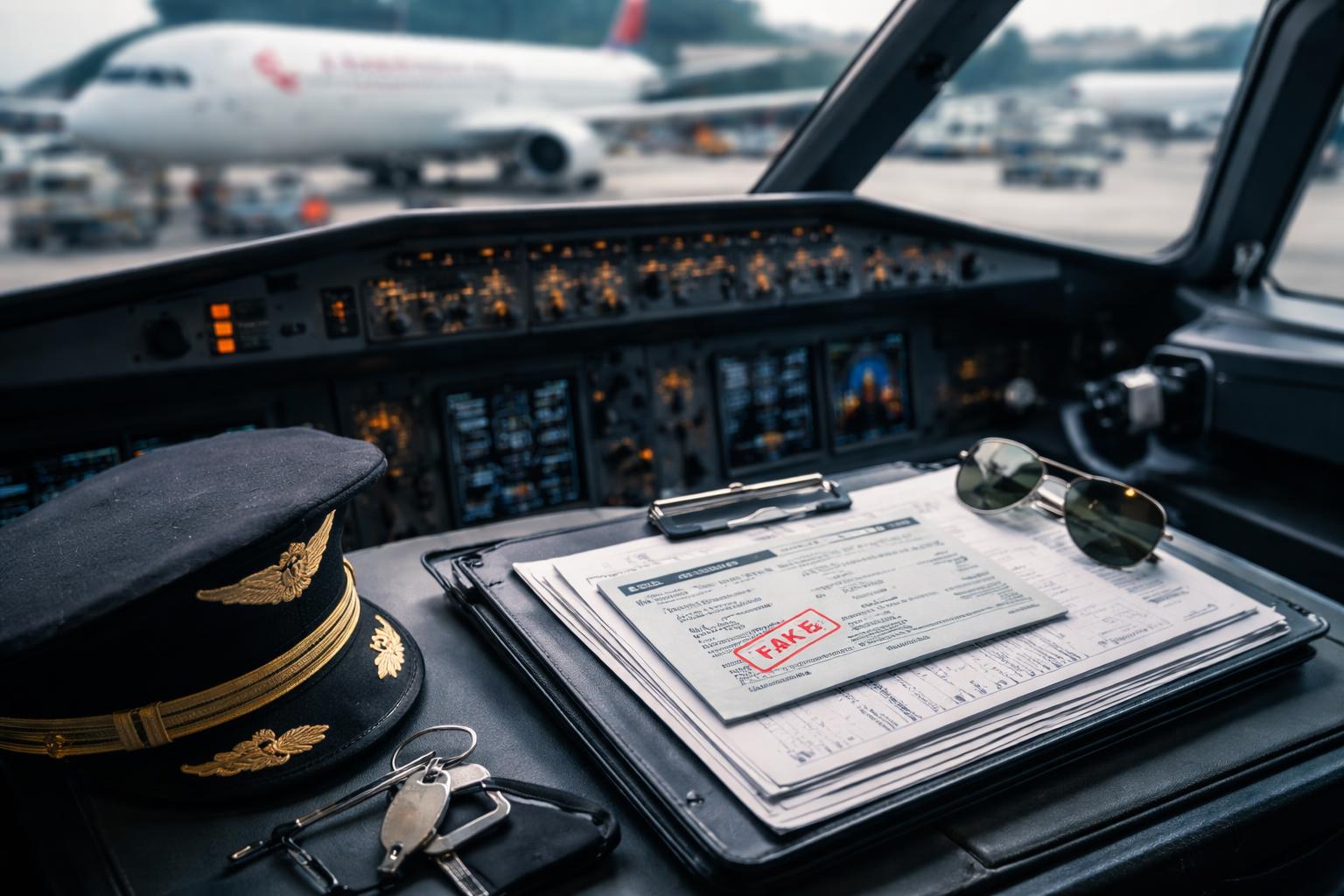 Redaktionelle Szene zum Thema „Air-Canada-Pilot flog jahrelang ohne ausreichende Lizenz“