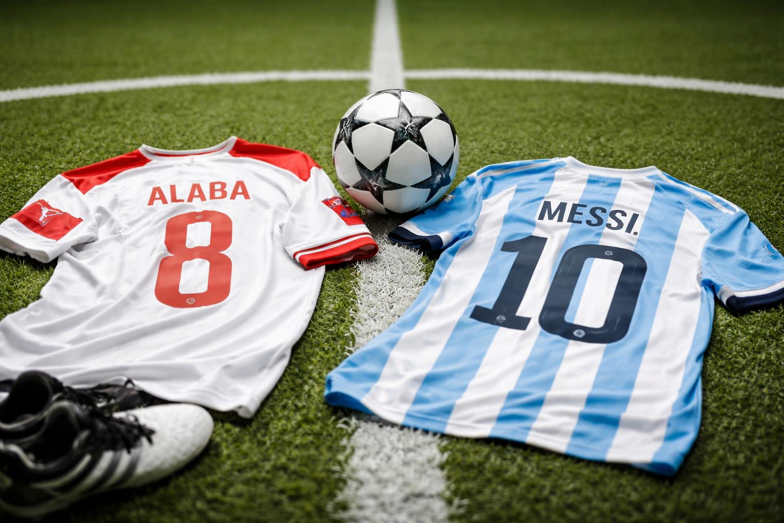 Redaktionelle Szene zum Thema „Alaba traf Messi am häufigsten unter Österreichs Fußballern“