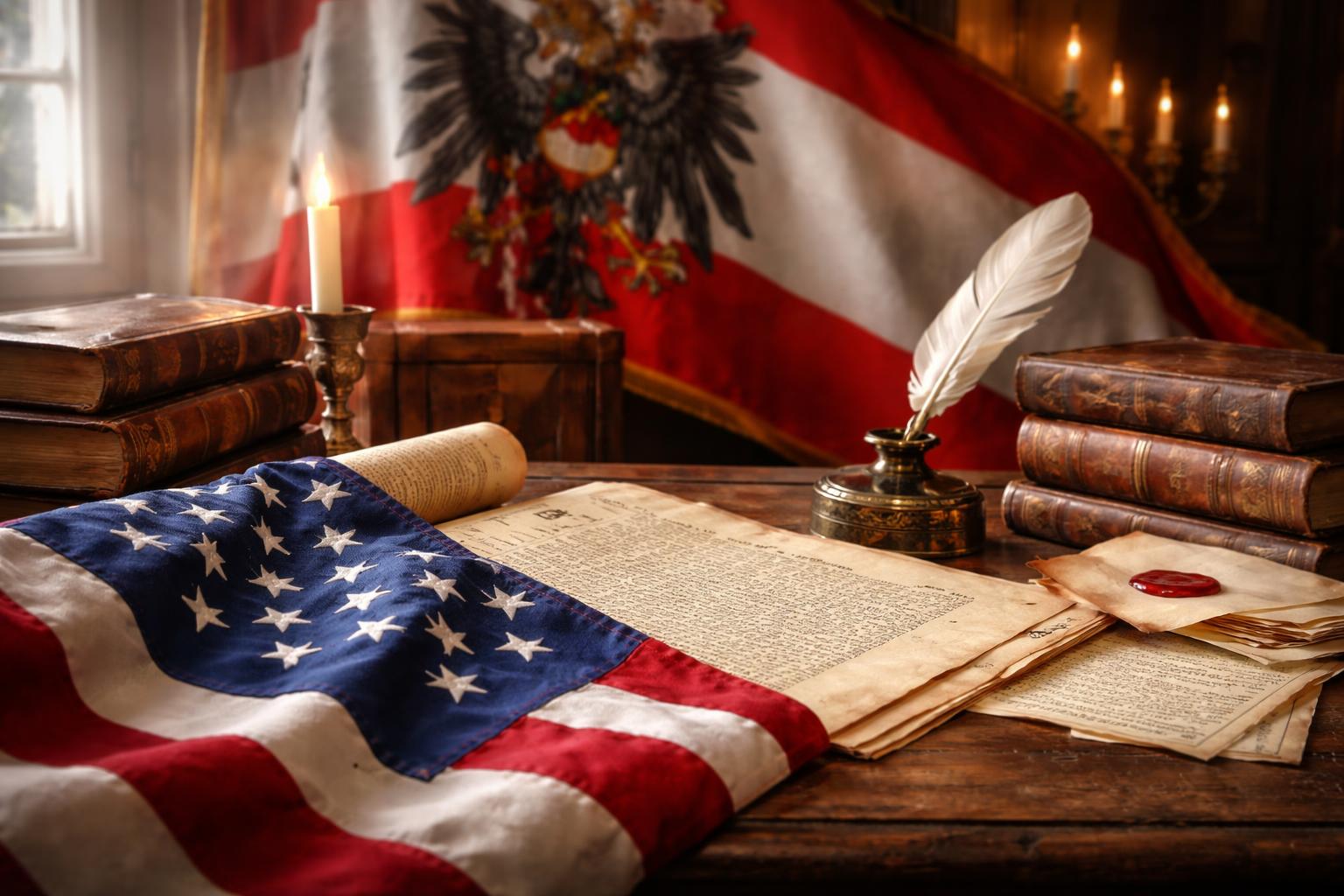 Redaktionelle Szene zum Thema „Als die Amerikanische Revolution im Habsburgerreich Freiheit und Angst auslöste“
