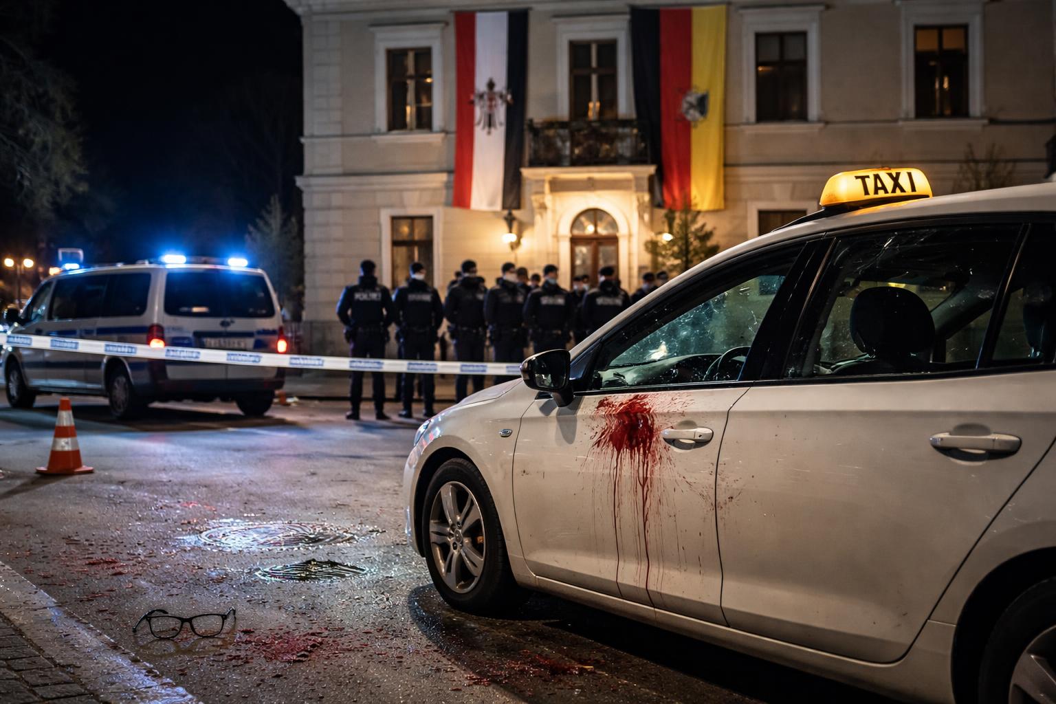 Redaktionelle Szene zum Thema „Angriff auf Taxifahrer bei Burschenschaftstreffen setzt FPÖ unter Druck“