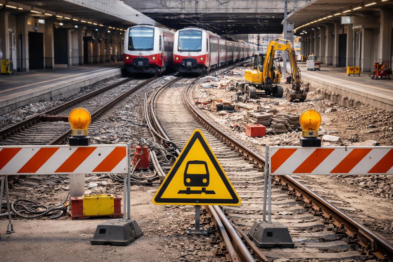 Redaktionelle Szene zum Thema „Arbeiten auf der Wiener Stammstrecke bringen monatelange Sperren“