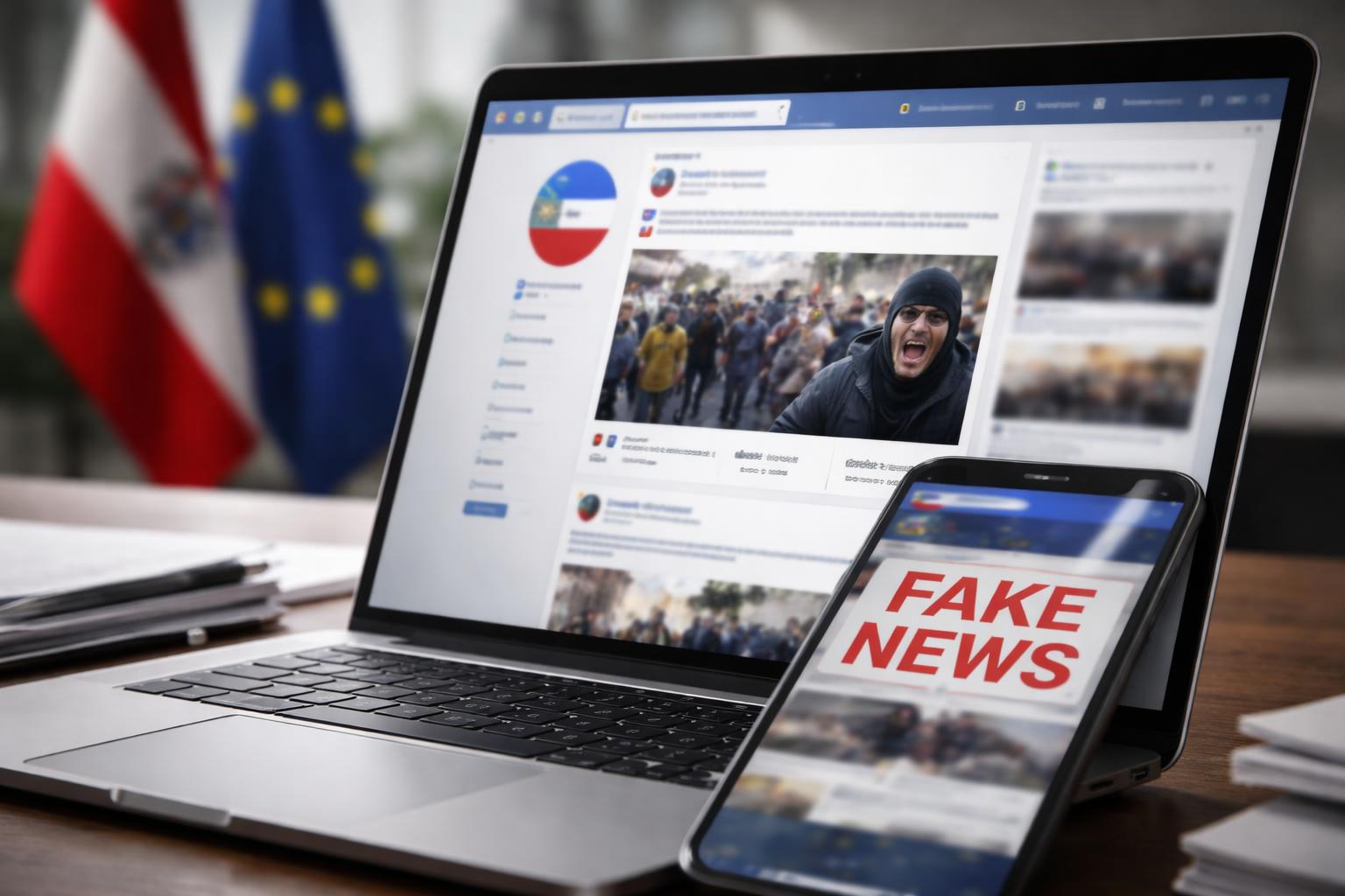 Redaktionelle Szene zum Thema „Armin Wolf kritisiert FPÖ-Facebookseite als „rassistische Fake-News-Schleuder““
