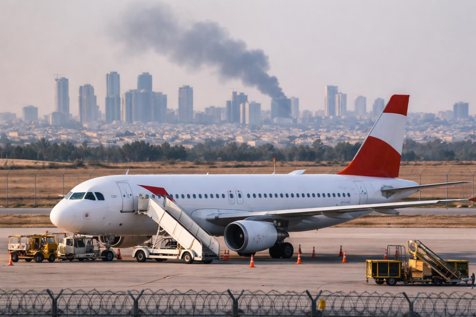 Redaktionelle Szene zum Thema „AUA pausiert Tel-Aviv-Verbindungen bis Mitte Juni wegen Sicherheitslage“