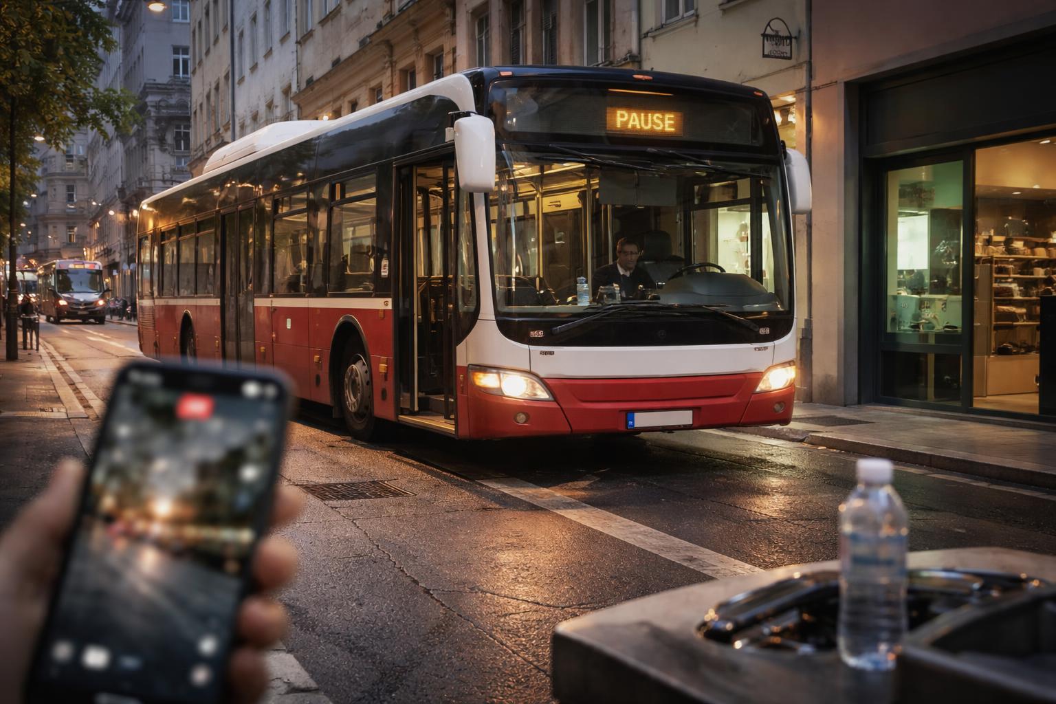 Redaktionelle Szene zum Thema „Aufregung um Buslenker in Wien: Video mutmaßlich fehlinterpretiert“