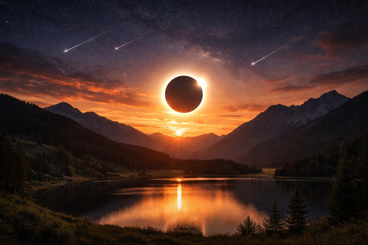 Redaktionelle Szene zum Thema „August bringt seltenes Himmelsereignis: Fast totale Sonnenfinsternis in Österreich“