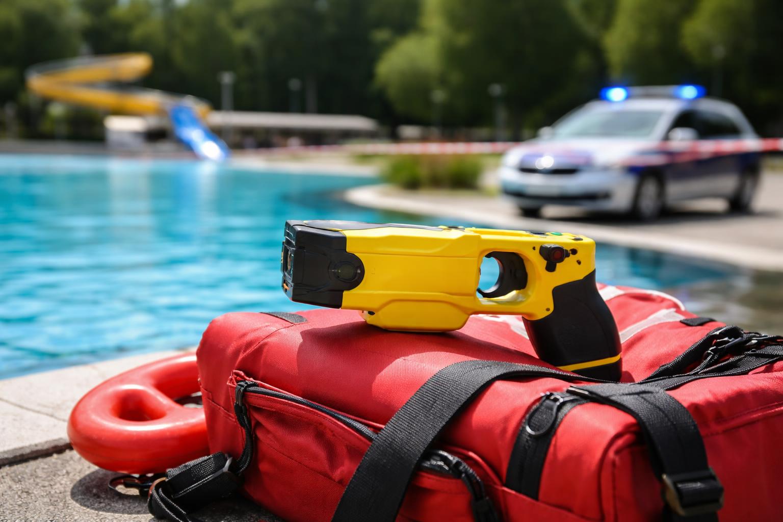Redaktionelle Szene zum Thema „Bademeister zückte in Freibad Elektroschocker“