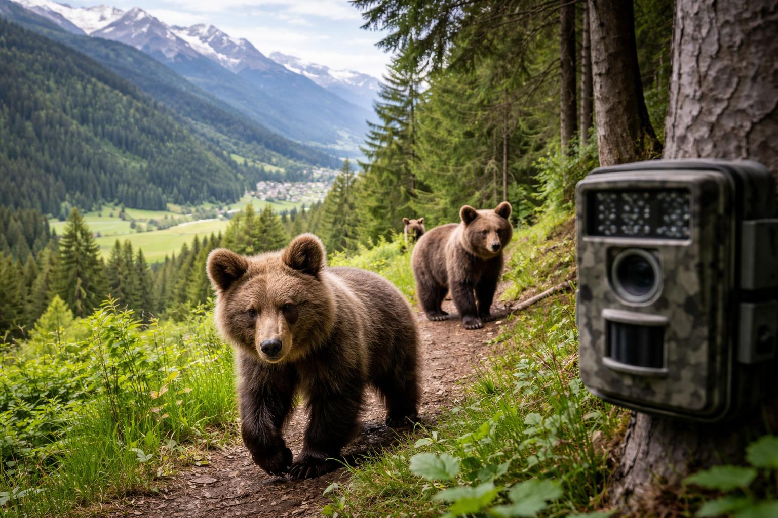 Redaktionelle Szene zum Thema „Bärensichtungen im Tiroler Oberland nehmen zu“