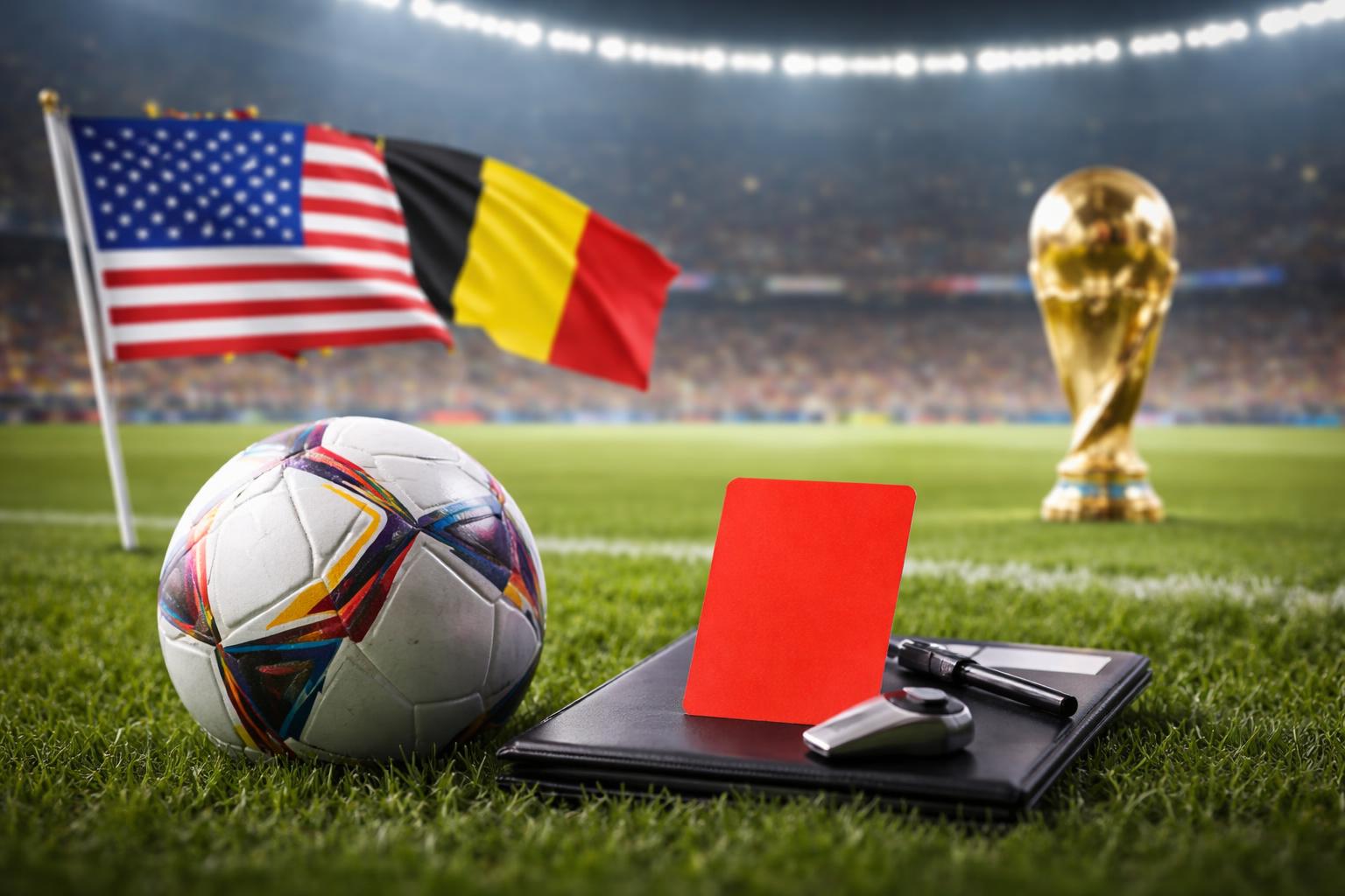 Redaktionelle Szene zum Thema „Balogun darf trotz Roter Karte im Achtelfinale spielen – Spekulationen um Trump-Anruf“