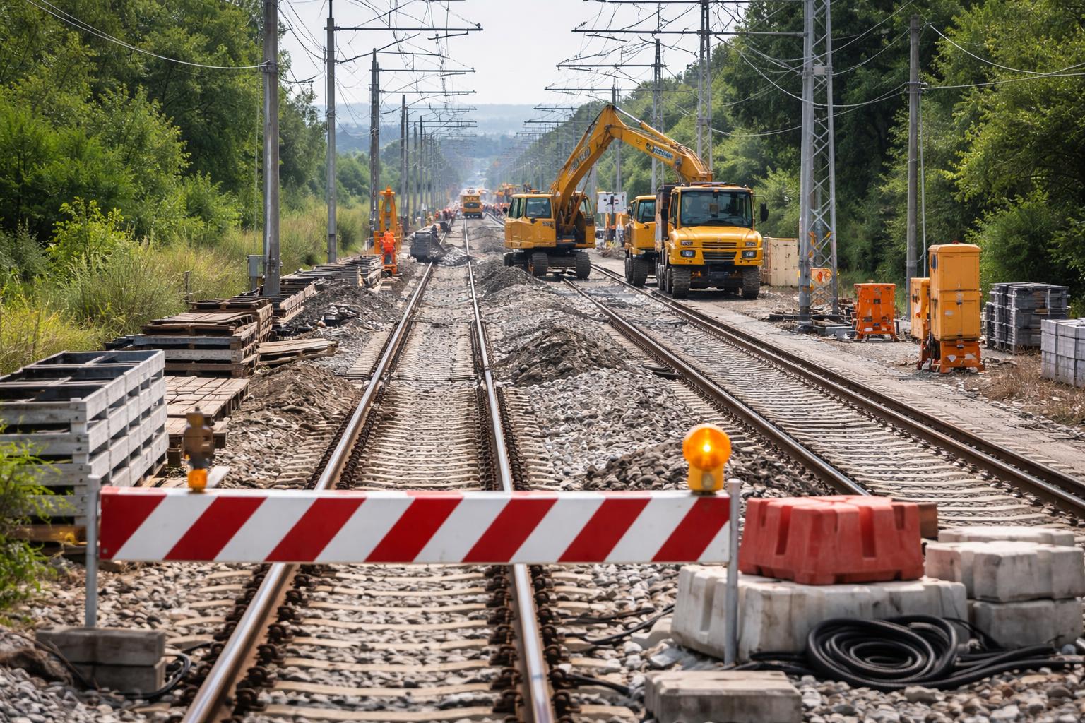 Redaktionelle Szene zum Thema „Bauarbeiten auf Bahnstrecke zwischen Triest und Venedig legen Reisende lahm“