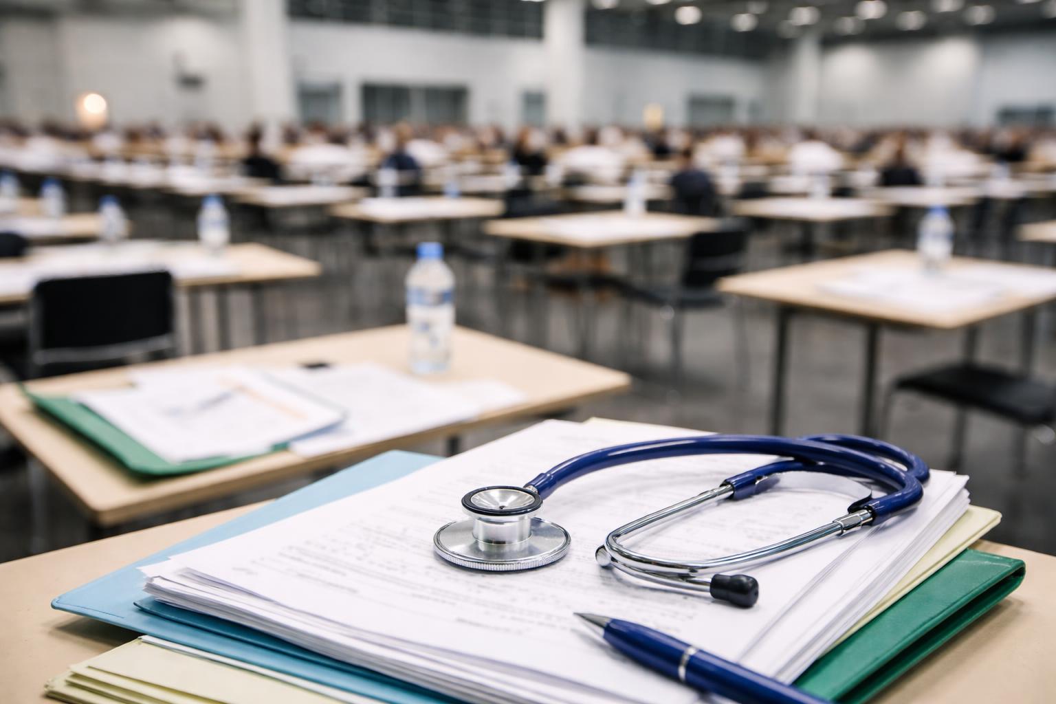 Redaktionelle Szene zum Thema „Bis zu 16.880 Bewerber treten zum Medizintest an“