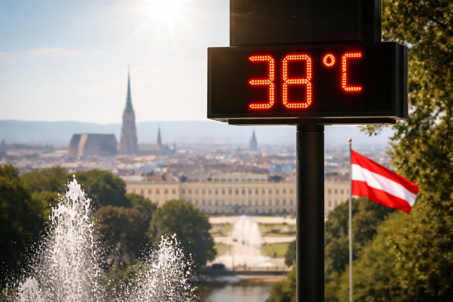 Redaktionelle Szene zum Thema „Bis zu 38 Grad: Nächste Woche steht Österreich die nächste Hitzewelle bevor“