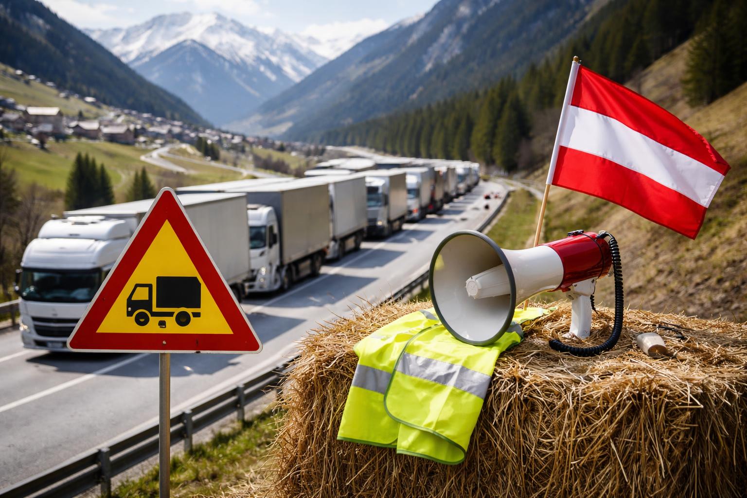 Redaktionelle Szene zum Thema „Brenner-Proteste: Tiroler Bürgermeister mobilisiert gegen die Blechlawine“
