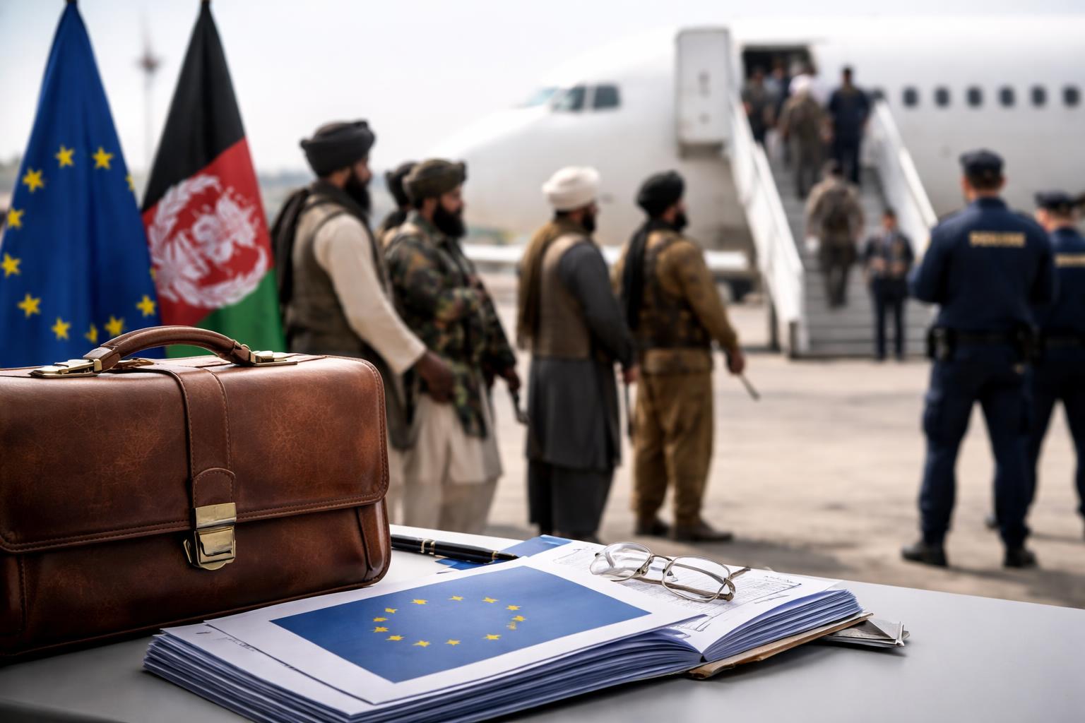 Redaktionelle Szene zum Thema „Brunner verteidigt Gespräche der EU mit den Taliban über Abschiebungen“