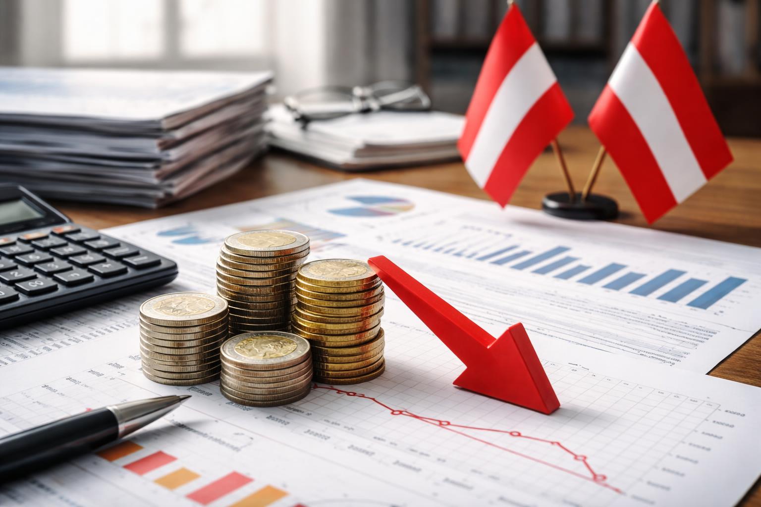 Redaktionelle Szene zum Thema „Budgetdienst warnt vor Risiken für Österreichs Defizitziel bis 2028“