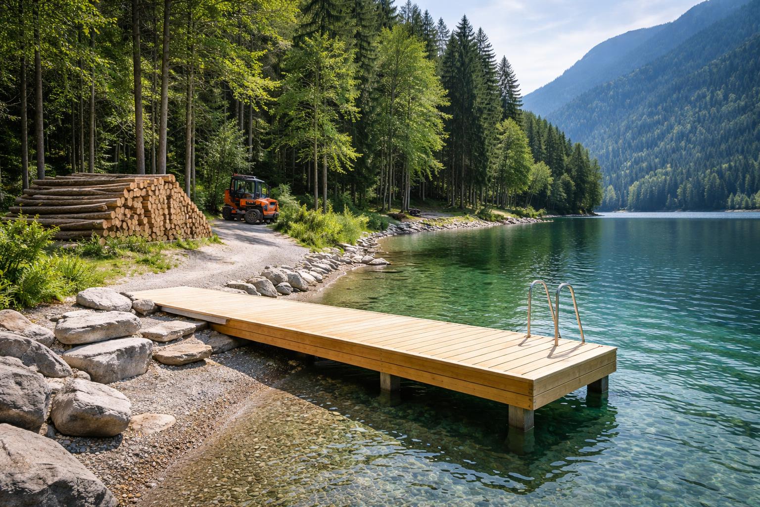 Redaktionelle Szene zum Thema „Bundesforste bauen Seezugänge aus und rüsten Wälder klimafit um“