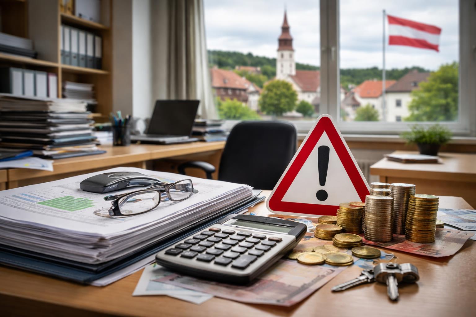 Redaktionelle Szene zum Thema „Burgenlands Gemeinden schlagen wegen Spardruck Alarm“