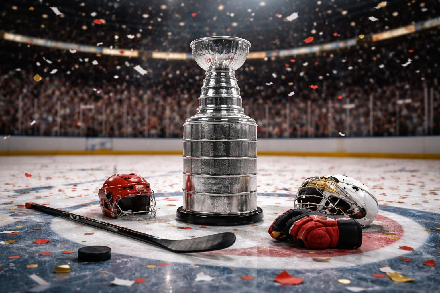 Redaktionelle Szene zum Thema „Carolina Hurricanes holen erstmals seit 2006 den Stanley Cup“