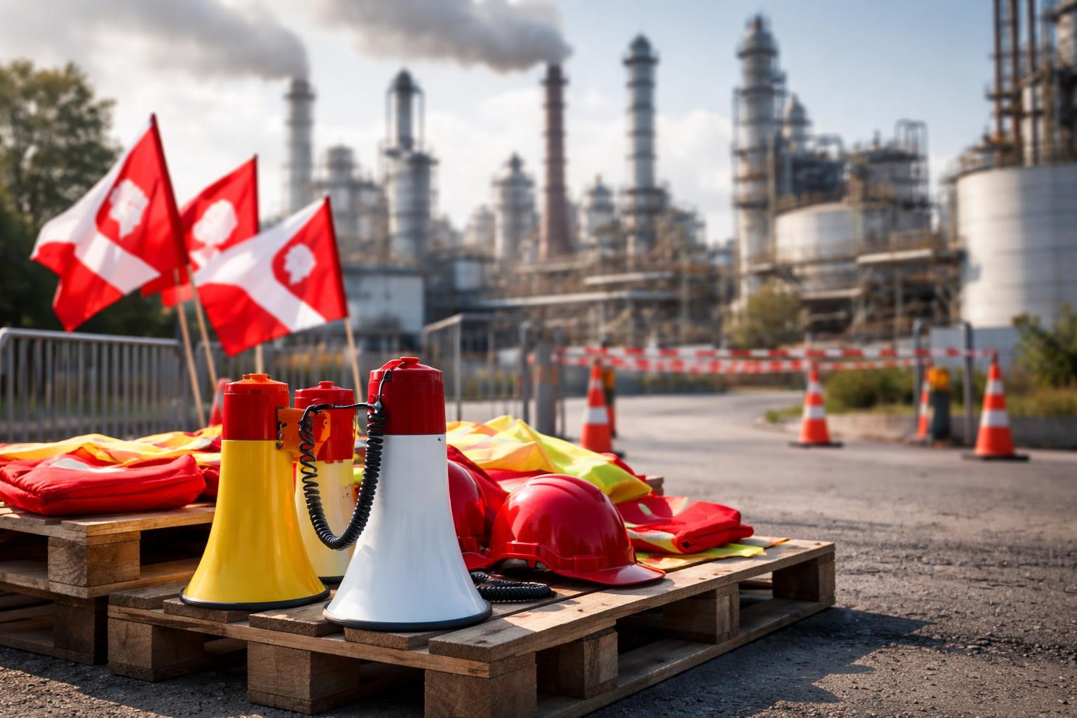 Redaktionelle Szene zum Thema „Chemie-KV: Streiks in dieser Woche ausgeweitet“