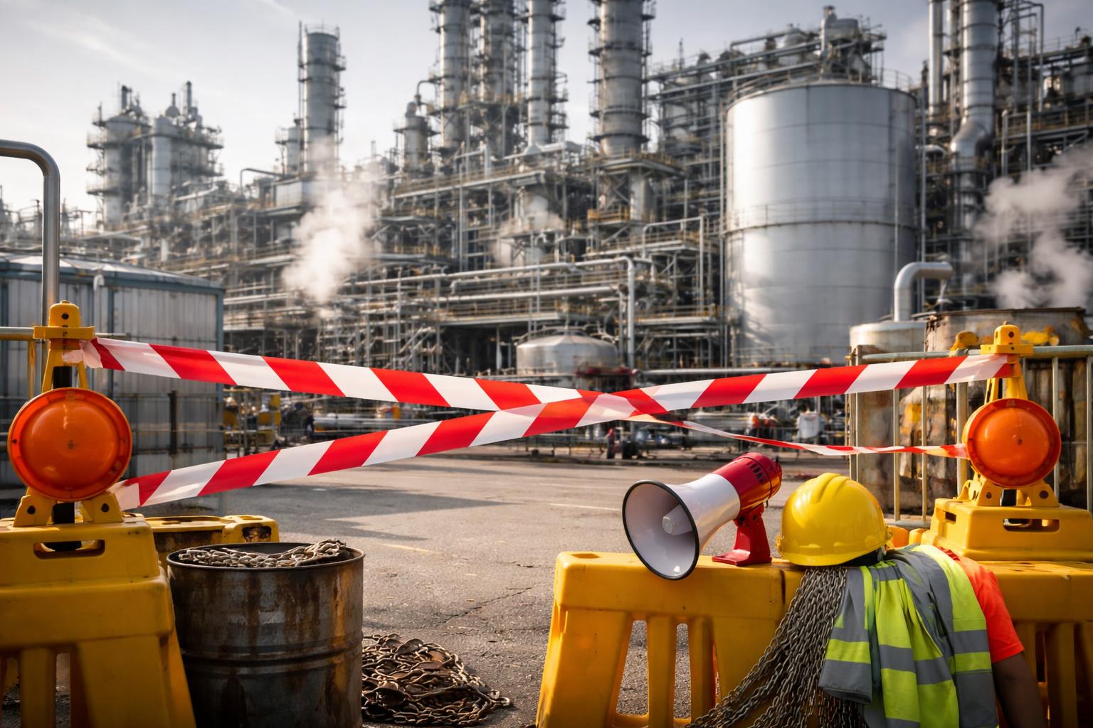 Redaktionelle Szene zum Thema „Chemie-KV weiter ohne Einigung: Betriebe müssen mit längeren Streiks rechnen“