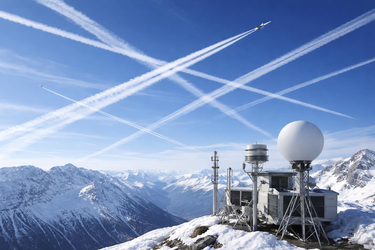 Redaktionelle Szene zum Thema „Chemtrails: Warum die Verschwörungstheorie wissenschaftlich nicht haltbar ist“