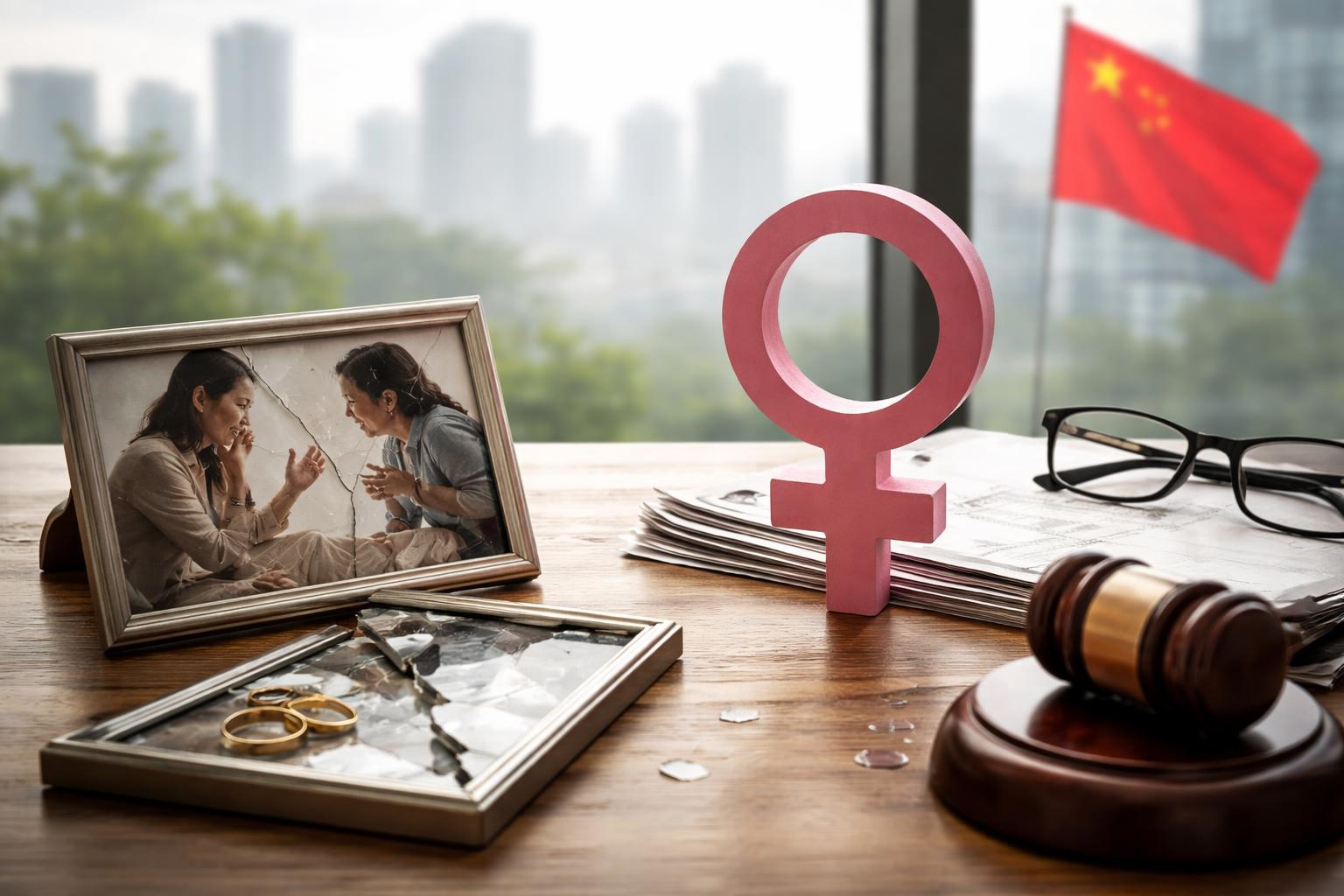 Redaktionelle Szene zum Thema „Chinas Frauen schweigen nicht mehr“