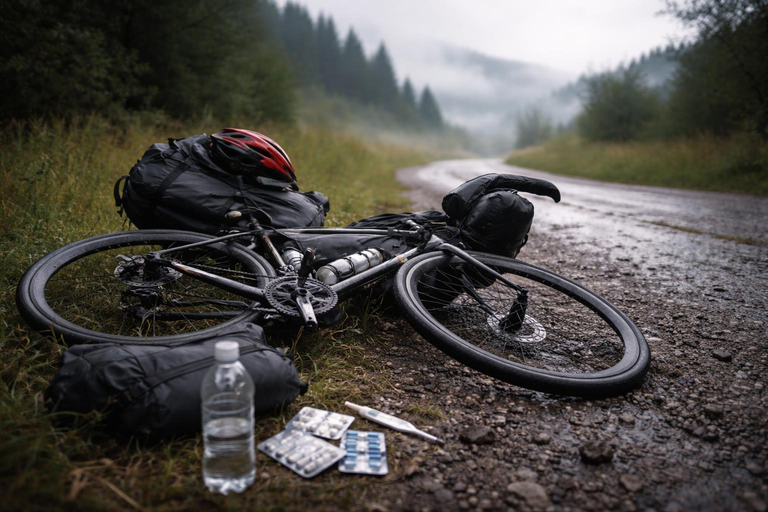 Redaktionelle Szene zum Thema „Christoph Strasser gibt Transcontinental Race wegen Fiebers auf“