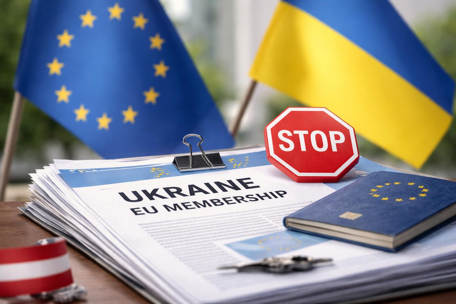 Redaktionelle Szene zum Thema „Claudia Bauer lehnt schnellen EU-Beitritt der Ukraine ab“