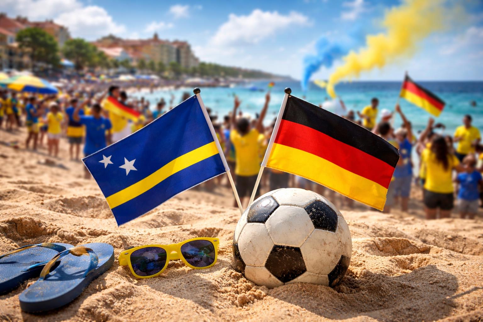 Redaktionelle Szene zum Thema „Curacao vor WM-Auftakt gegen Deutschland: Stimmung ist schon auf dem Höhepunkt“