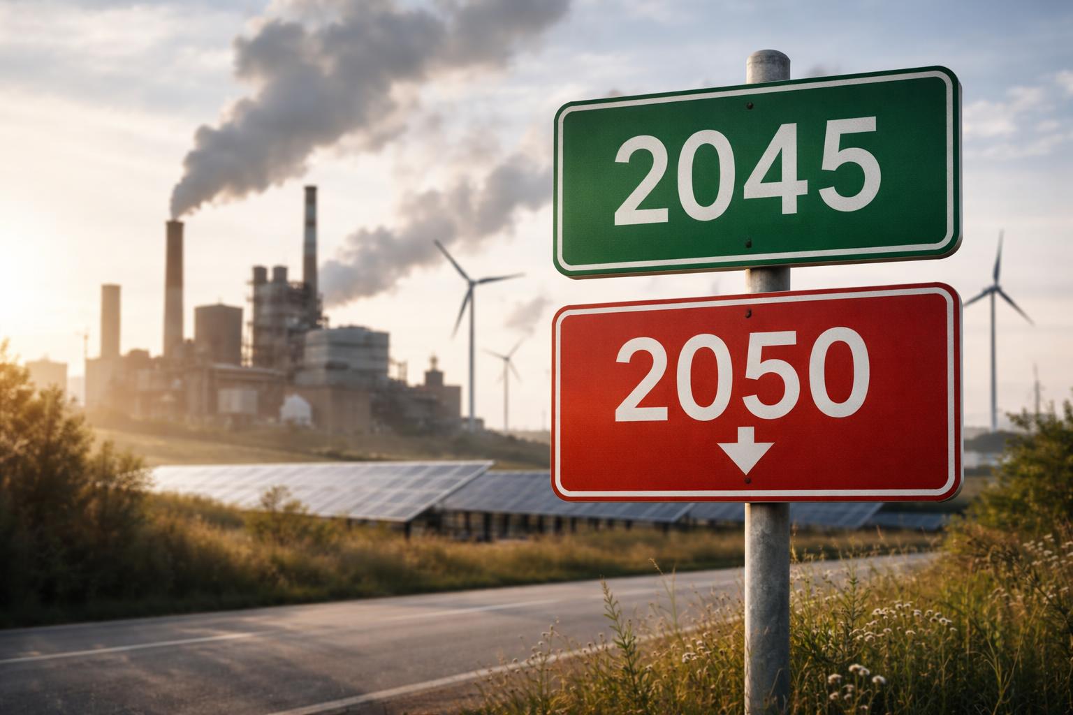 Redaktionelle Szene zum Thema „Debatte um deutsches Klimaziel: Ruf nach Verschiebung auf 2050 wird lauter“