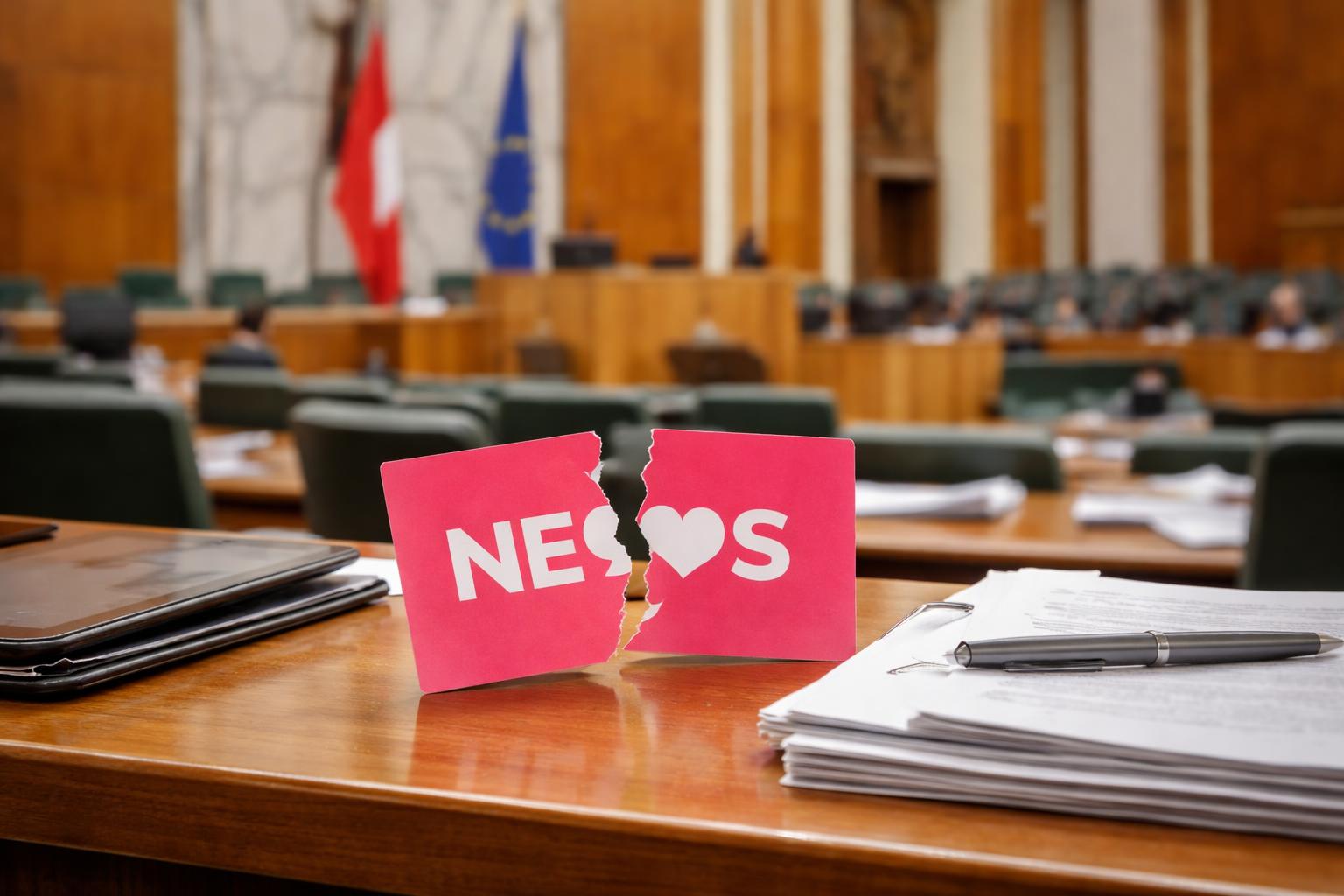 Redaktionelle Szene zum Thema „Dengler akzeptiert Ausschluss aus den Neos“