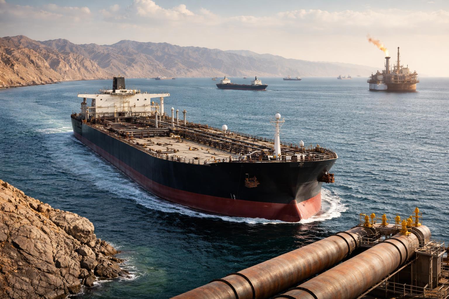 Redaktionelle Szene zum Thema „Der Schaden in der Straße von Hormuz wird noch lange spürbar bleiben“