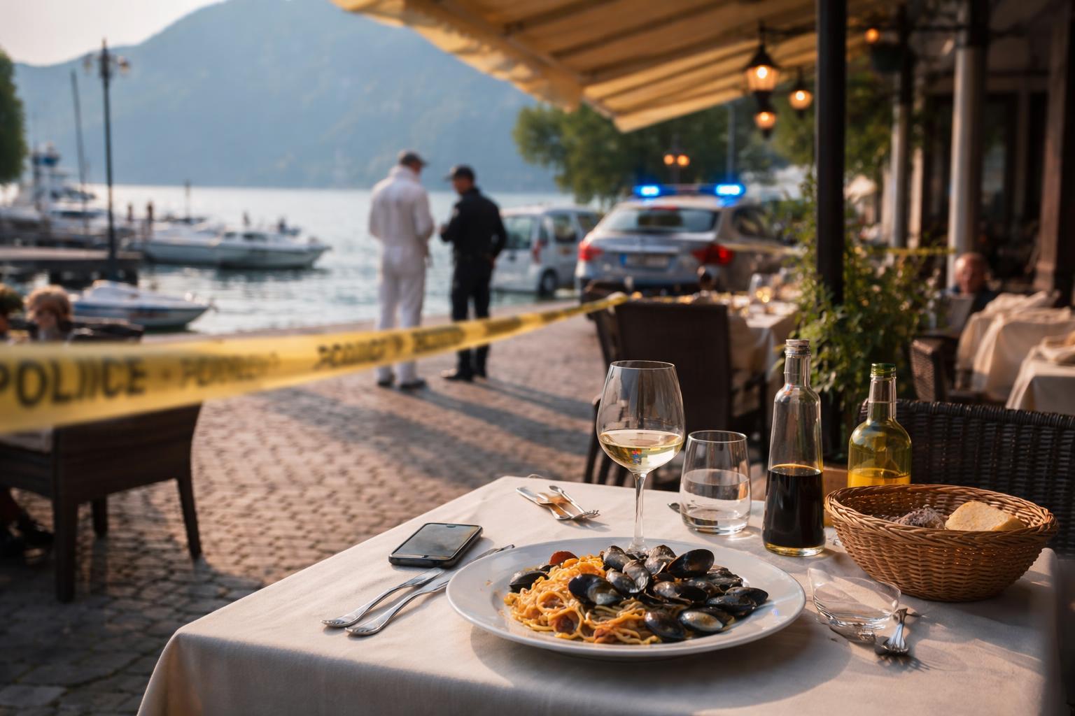 Redaktionelle Szene zum Thema „Deutscher Familienvater stirbt nach Restaurantbesuch am Gardasee“