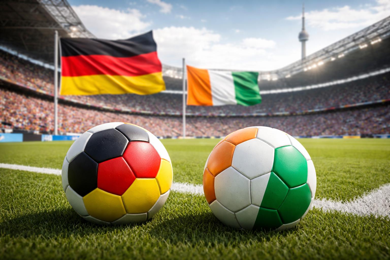 Redaktionelle Szene zum Thema „Deutschland gegen Elfenbeinküste: erster Härtetest bei der WM 2026“