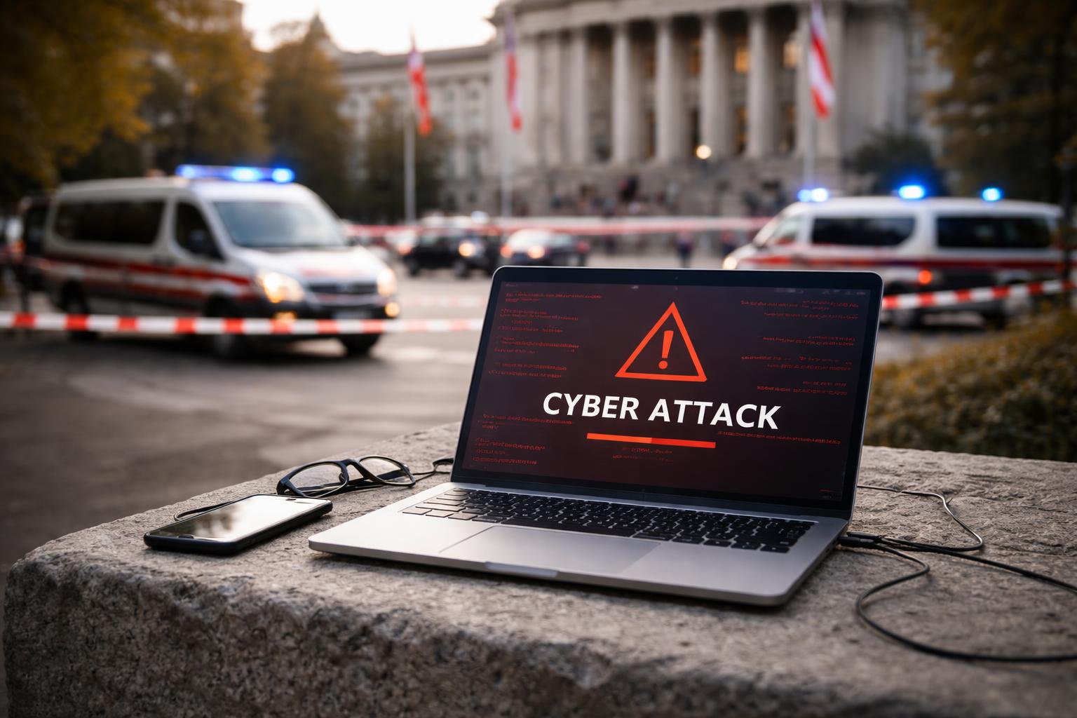 Redaktionelle Szene zum Thema „Die größten Cyberangriffe auf Österreich im Überblick“