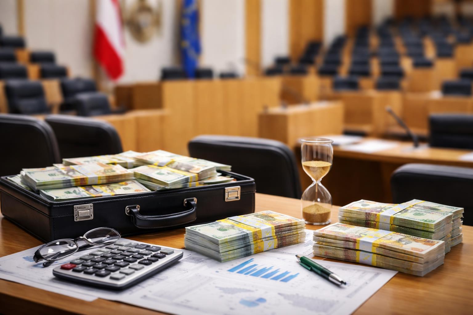 Redaktionelle Szene zum Thema „Doppelbudget 2027/28: Regierung setzt laut Analyse vor allem auf neue Einnahmen“