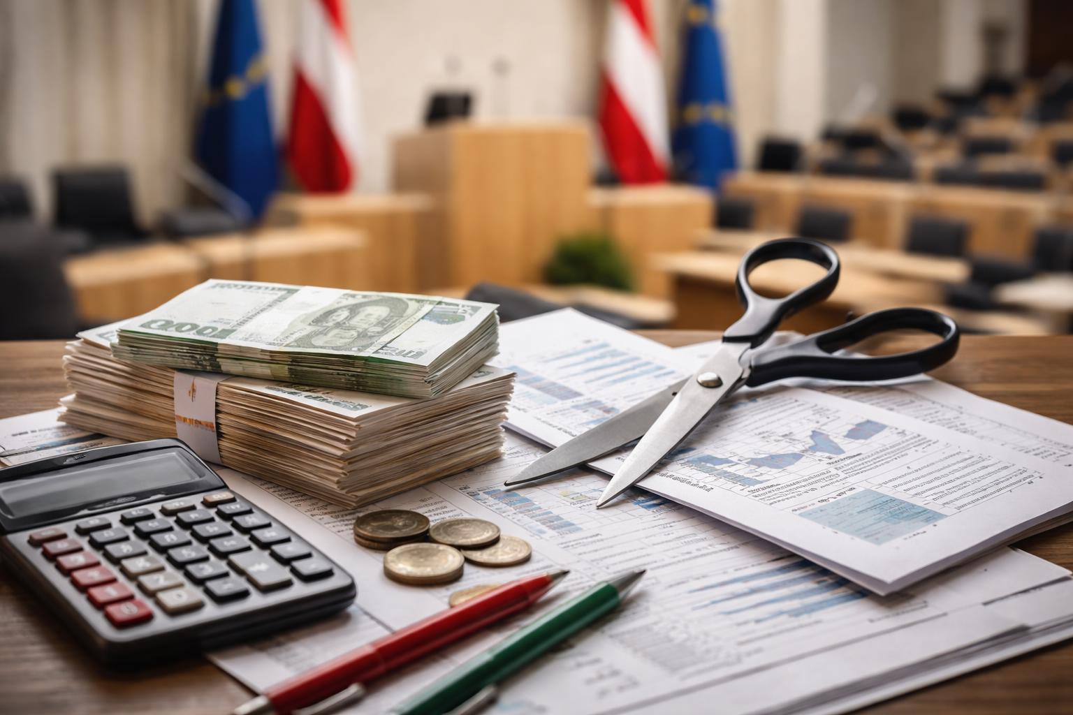 Redaktionelle Szene zum Thema „Doppelbudget bringt Regierung unter Druck“