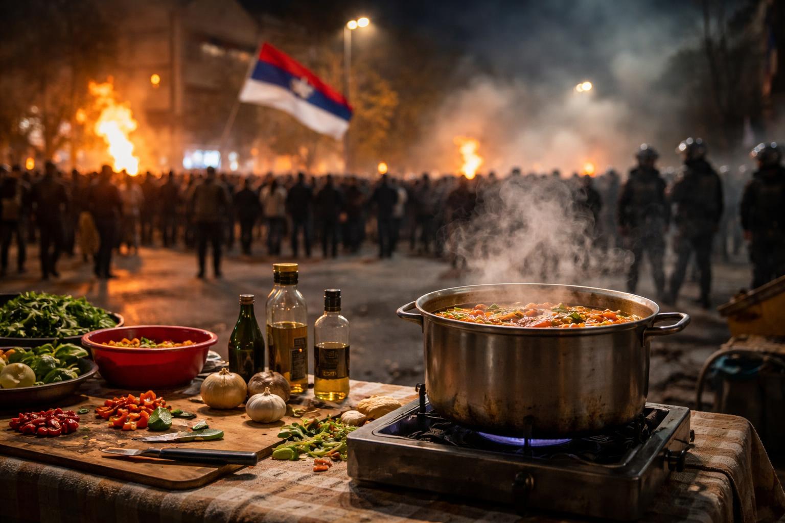 Redaktionelle Szene zum Thema „„Dora“ bei den Festwochen: Ein Theaterabend über Protest, Angst und das Kochen im Ausnahmezustand“