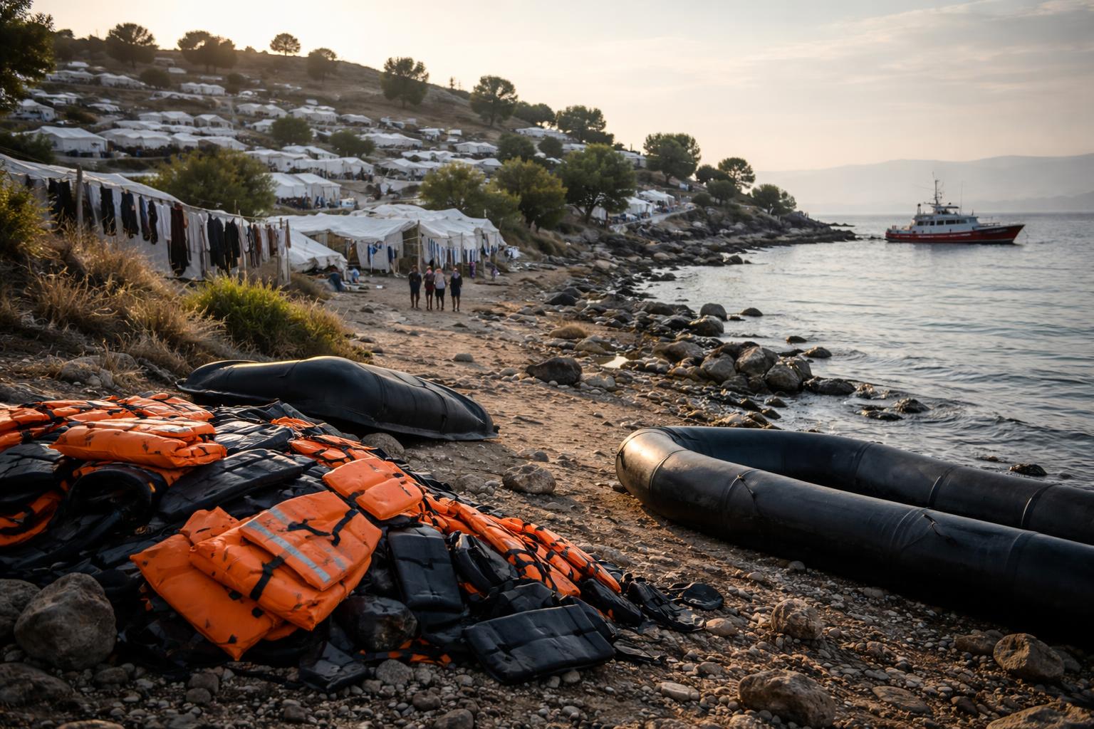 Redaktionelle Szene zum Thema „Doro Blancke über Einsätze auf Lesbos und die Grenzen der Hilfe“