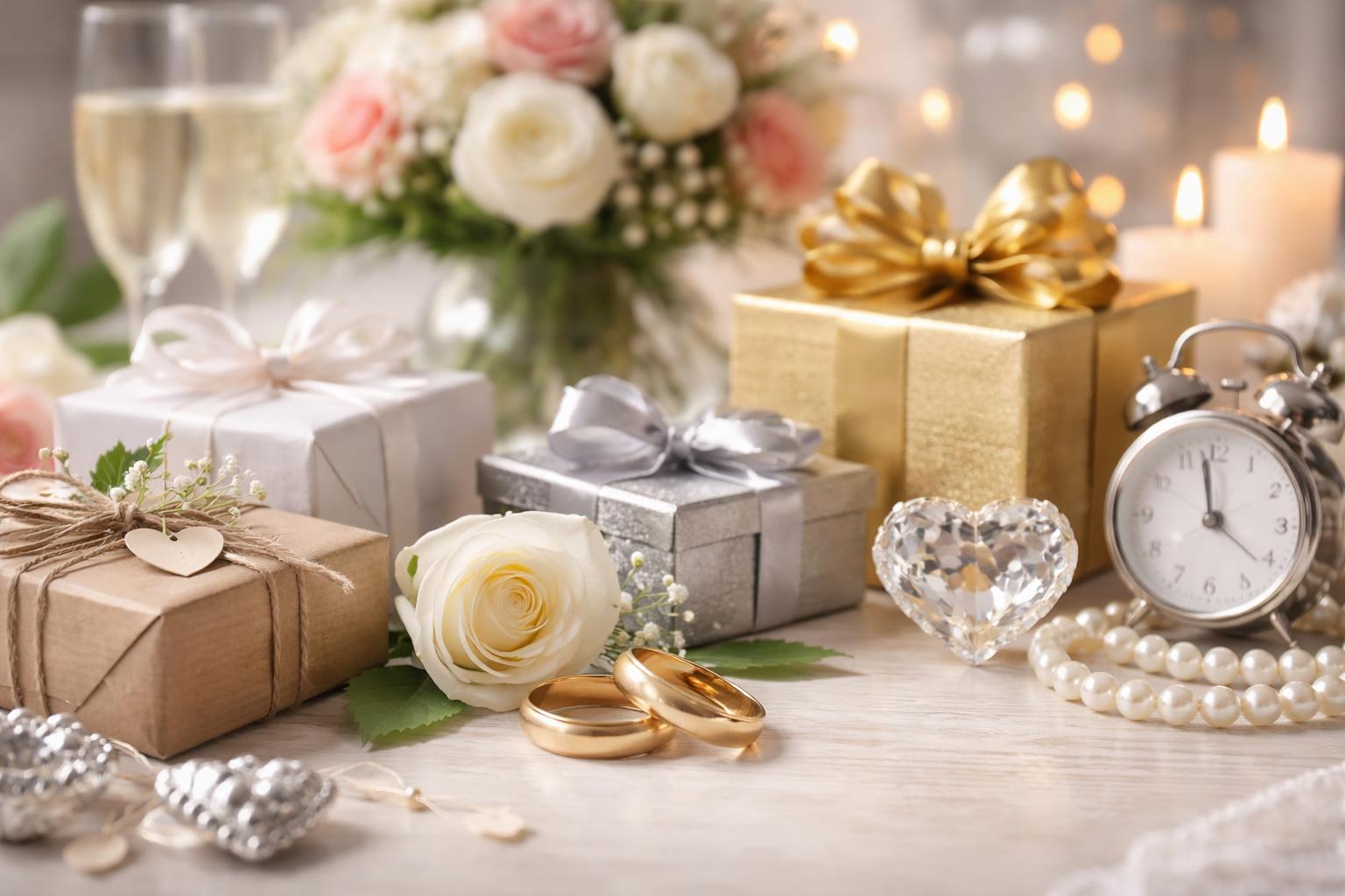 Redaktionelle Szene zum Thema „Ehe-Jubiläen im Überblick: Welche Namen nach der Grünen Hochzeit folgen“