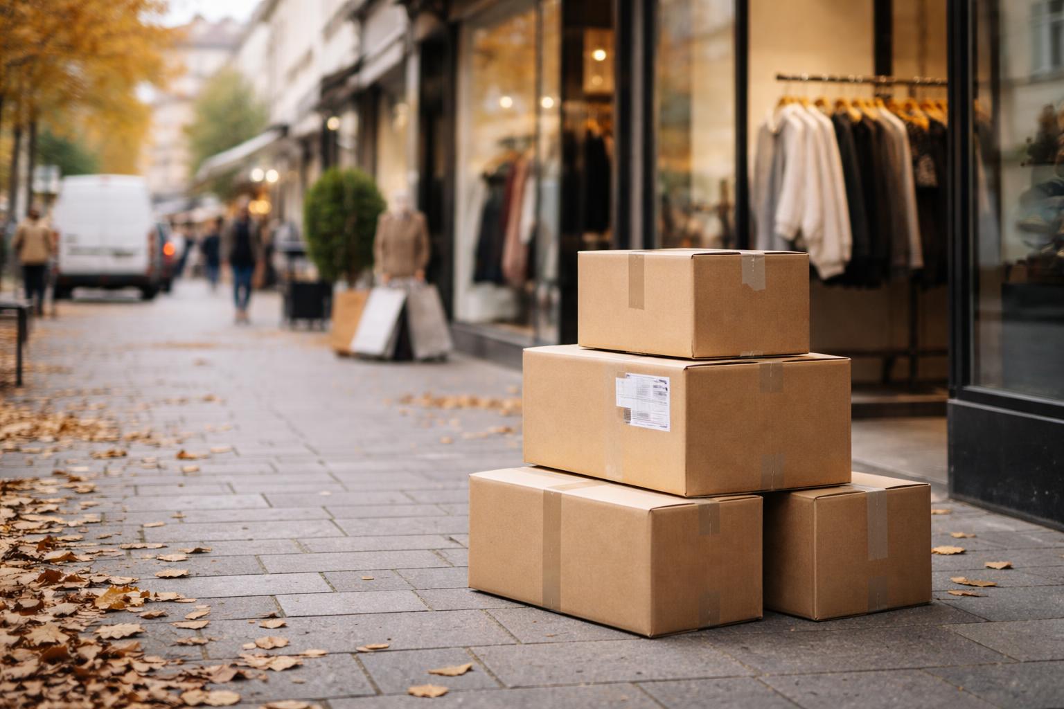 Redaktionelle Szene zum Thema „Einzelhandel meldet erste Folgen der neuen Paketsteuer“